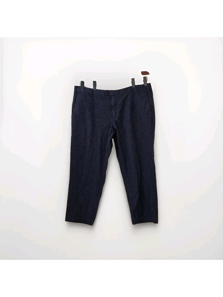 Gant New Haven Chino Pants Men 42x34 (28) Navy Straight Leg Cotton Preppy Hemmed